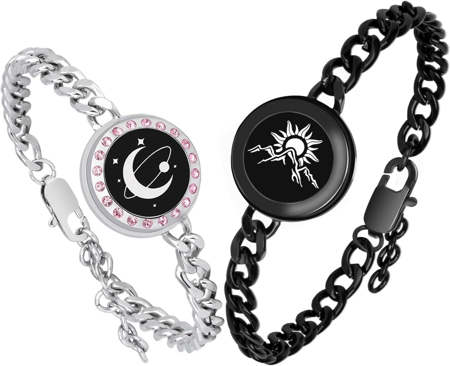 Smart Matching Couples Bracelets with SOS Function – Perfect for Long Distance