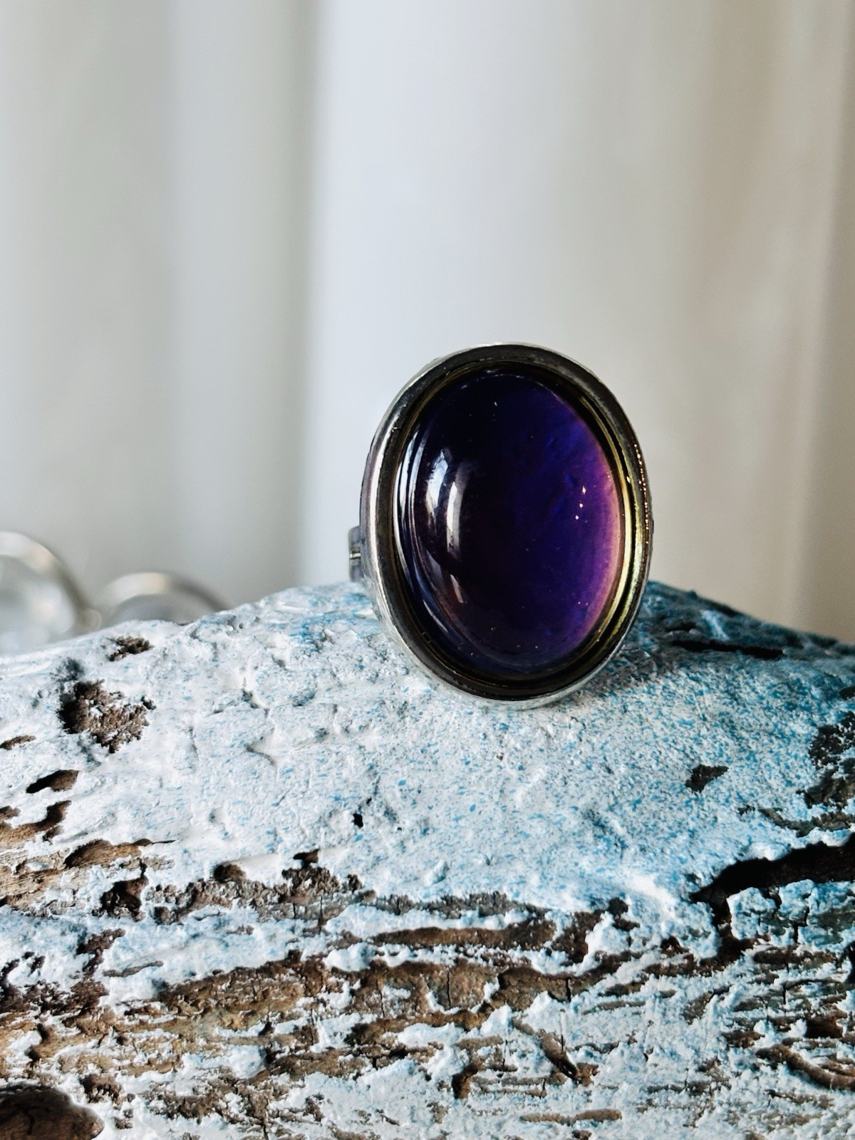 Adjustable Oval Mood Ring Multi Color Ring Anillo De Humor Fashion Jewelry