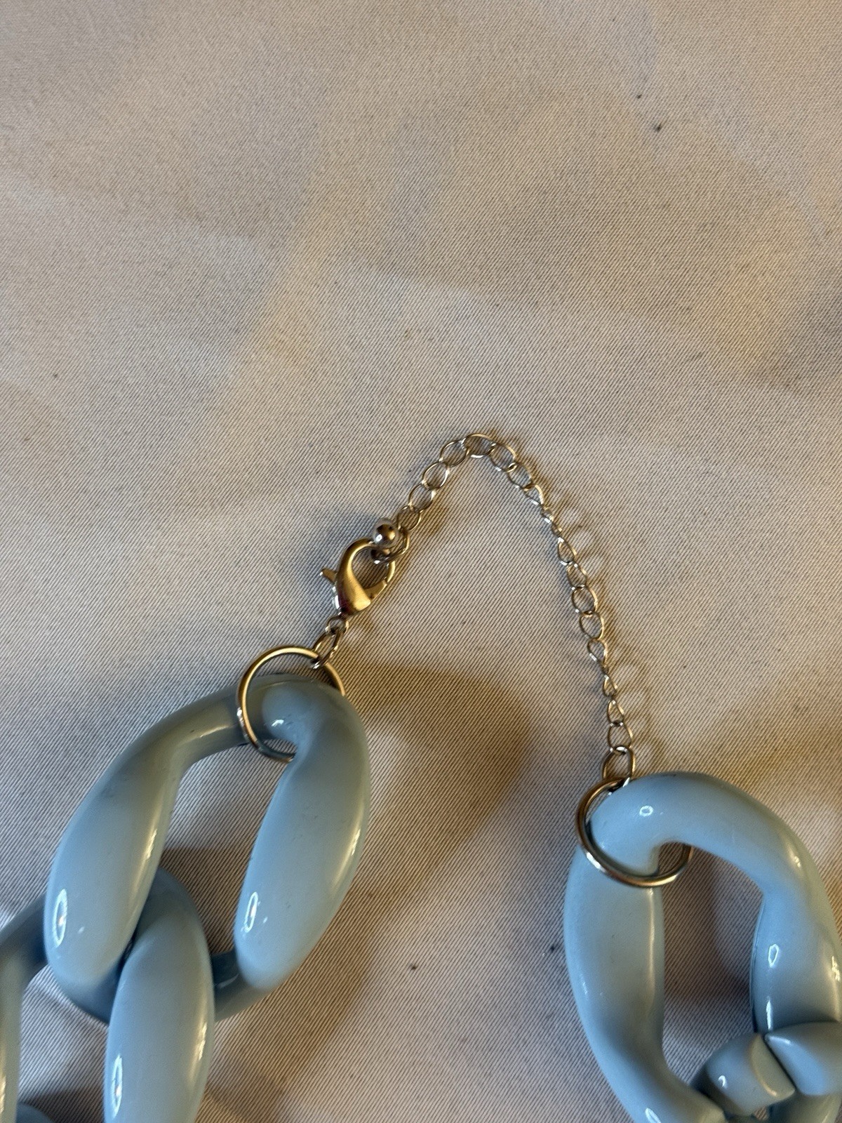 Blue Chunky Link Chain Necklace