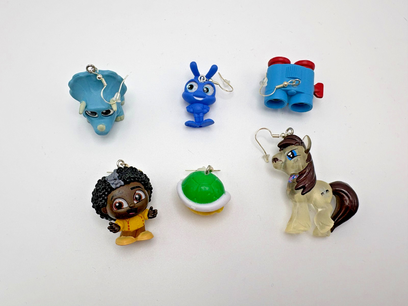 Lot of 75+ Single Dangle Earrings Upcycled Figure Anime Video Games Cartoon