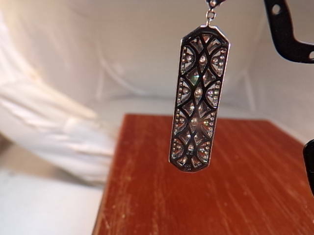 BERRICLE Sterling Silver CZ Statement Art Deco Bar Fashion Dangle Drop Earrings