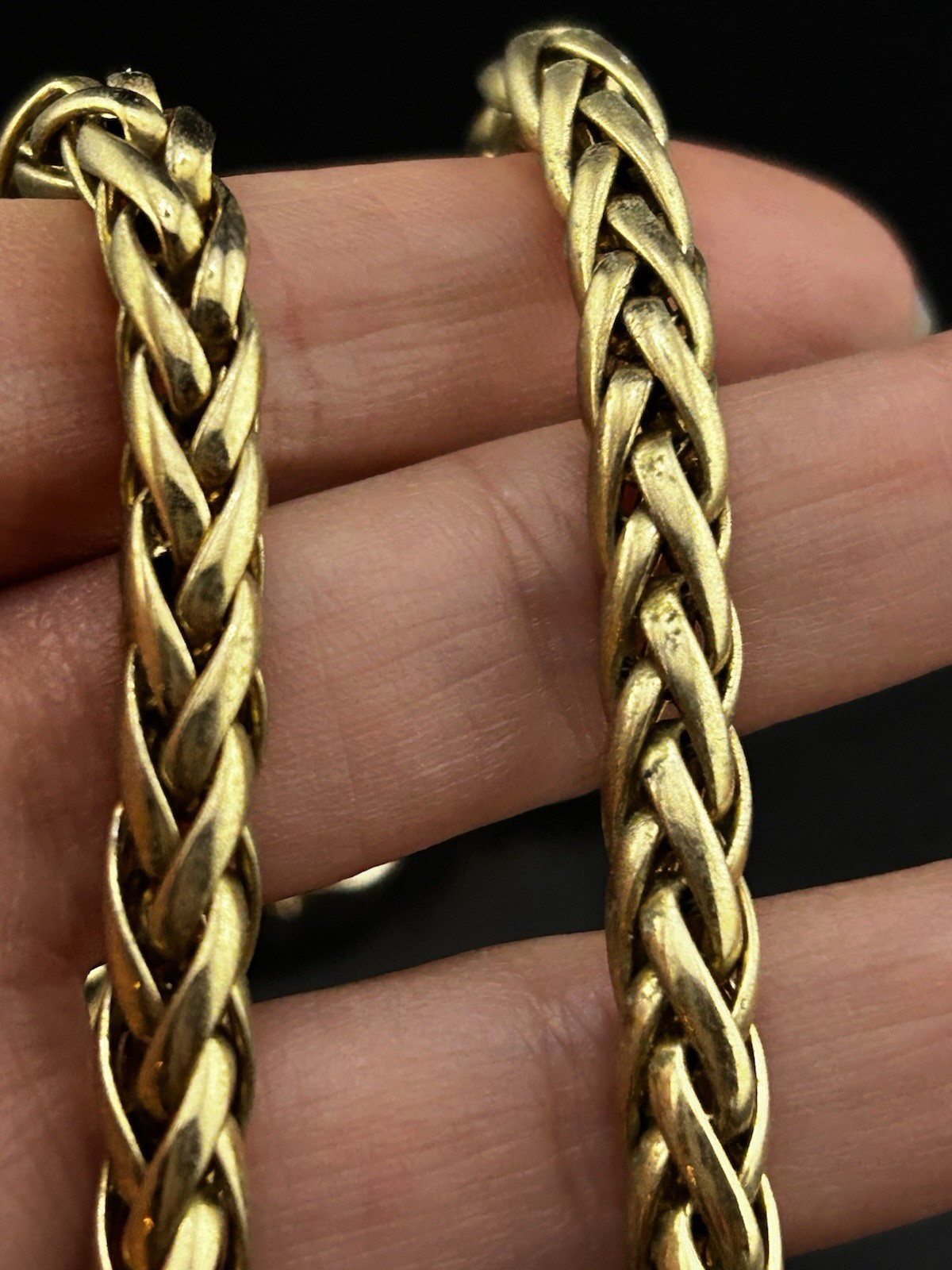 Gold Two Tone Braided Rope Lobster Hook Jewelry Set