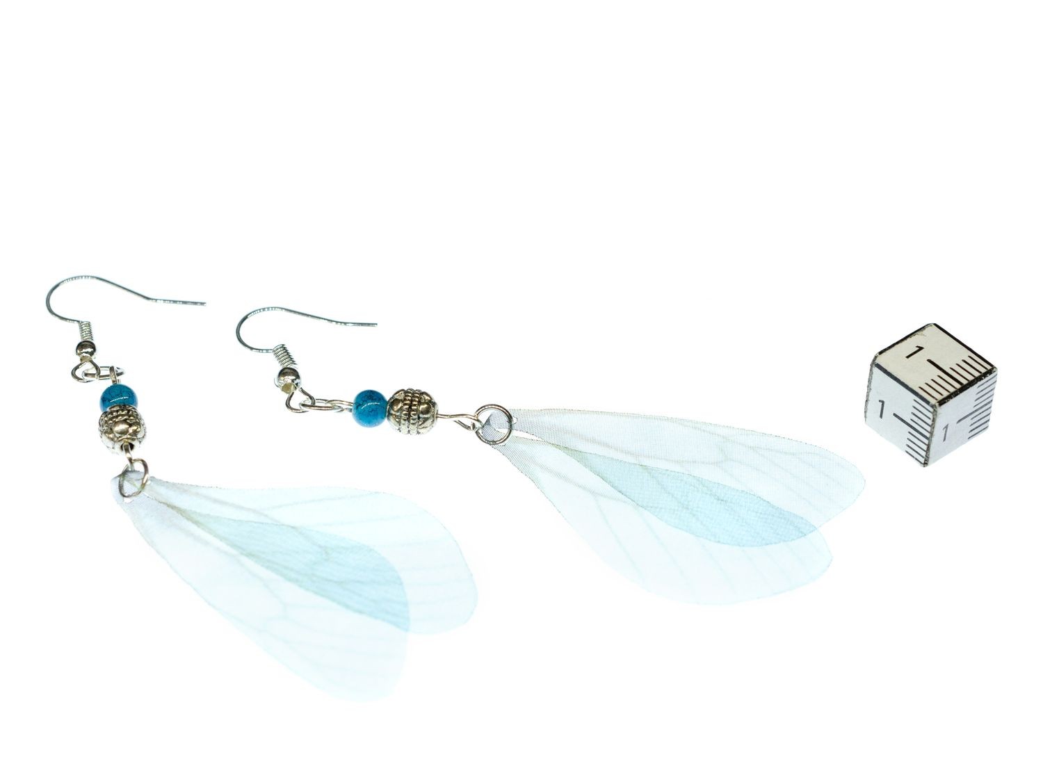 Dragonfly Wing Earrings Miniblings Dragonfly Wings Light Blue