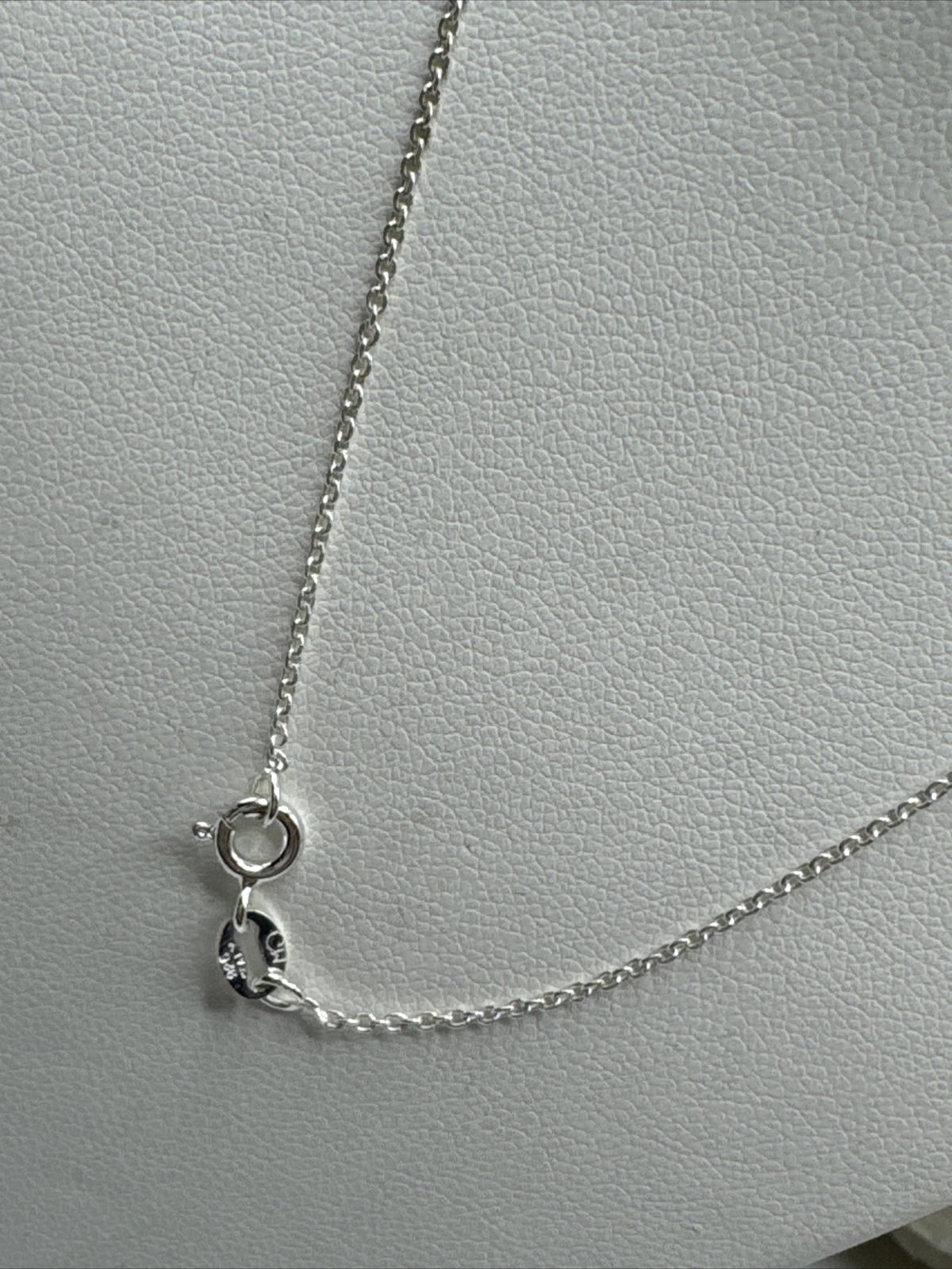 925 Sterling Silver Christmas Tree Pendant Necklace 18 In 2.53g AT624-77