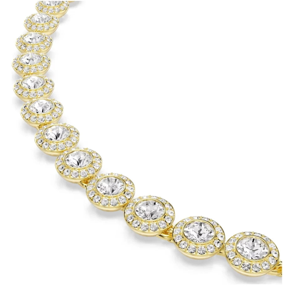 Swarovski Una Angelic set Set (3), Round cut, White, Gold-tone plated