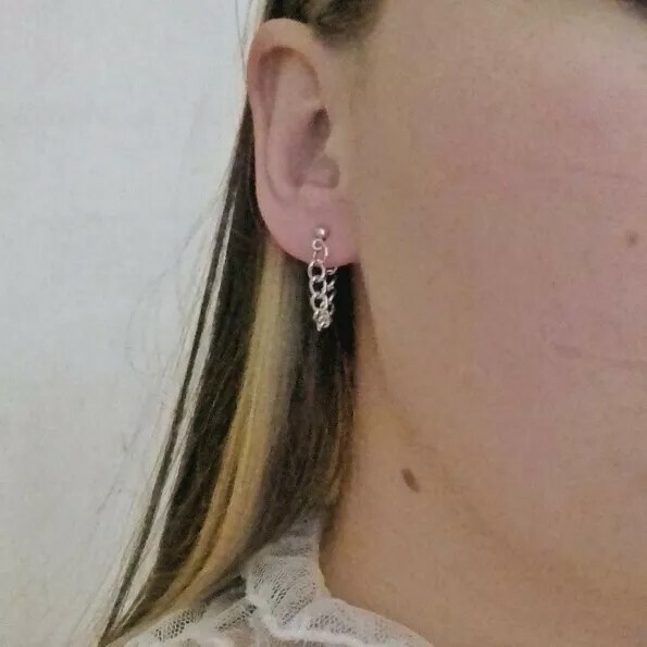 fashion Simple punk chain earrings for Women Korean Minimalist Earrings Jewelry