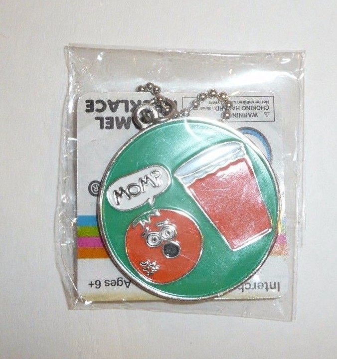 Orange Juice Funny Necklace Mom Joke David and Goliath Humor Charm Round