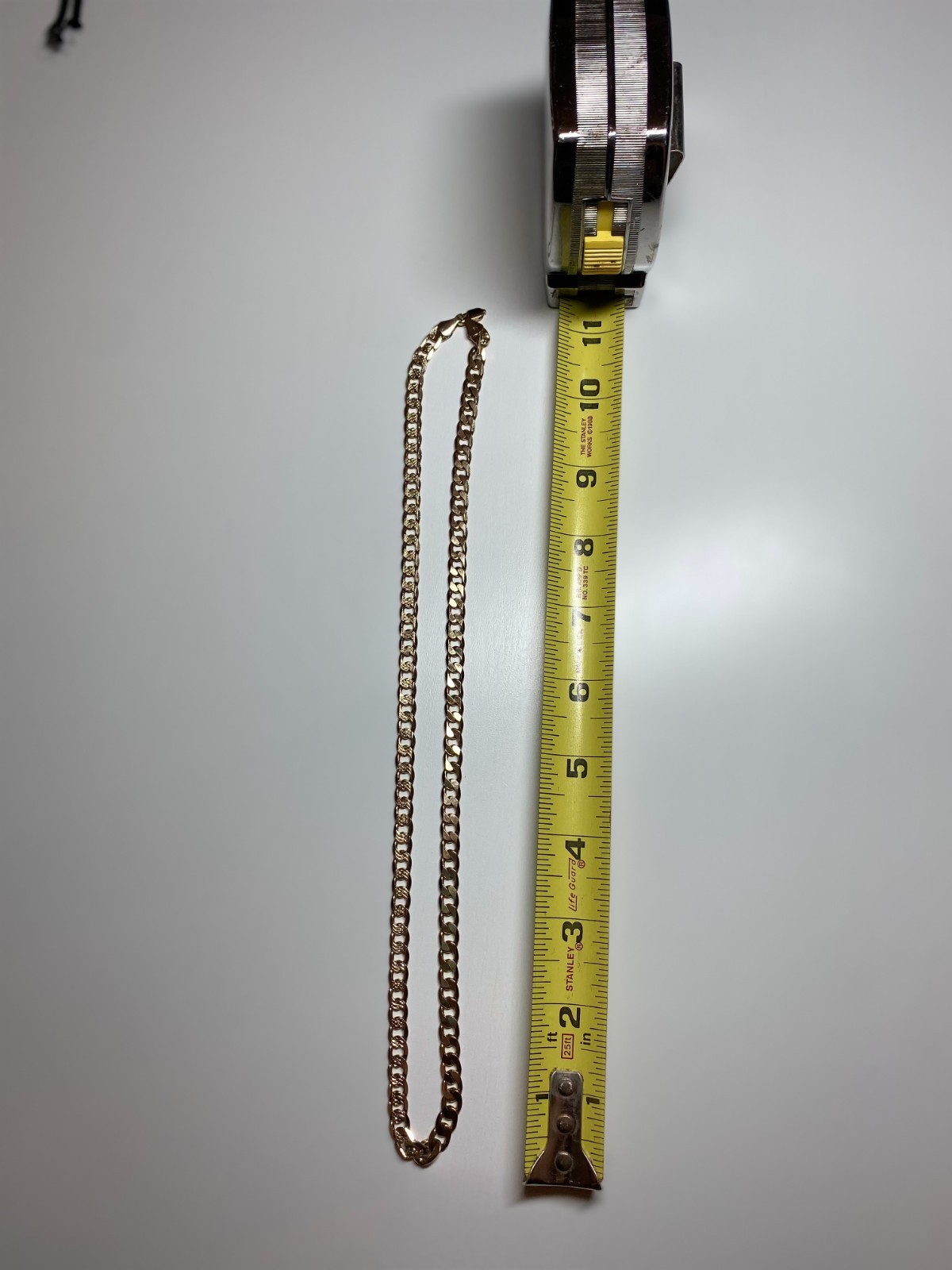 11″ 18k Gold Plated Chain Cool Pattern & Craftsmanship Broken Clasp