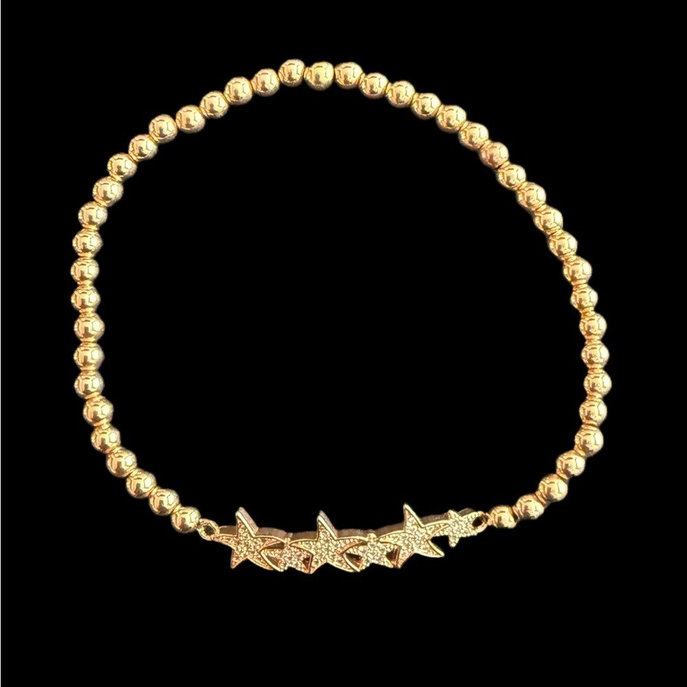 TOVA Malibu Stars Crystal Rose Gold Filled Stretchy Bracelet