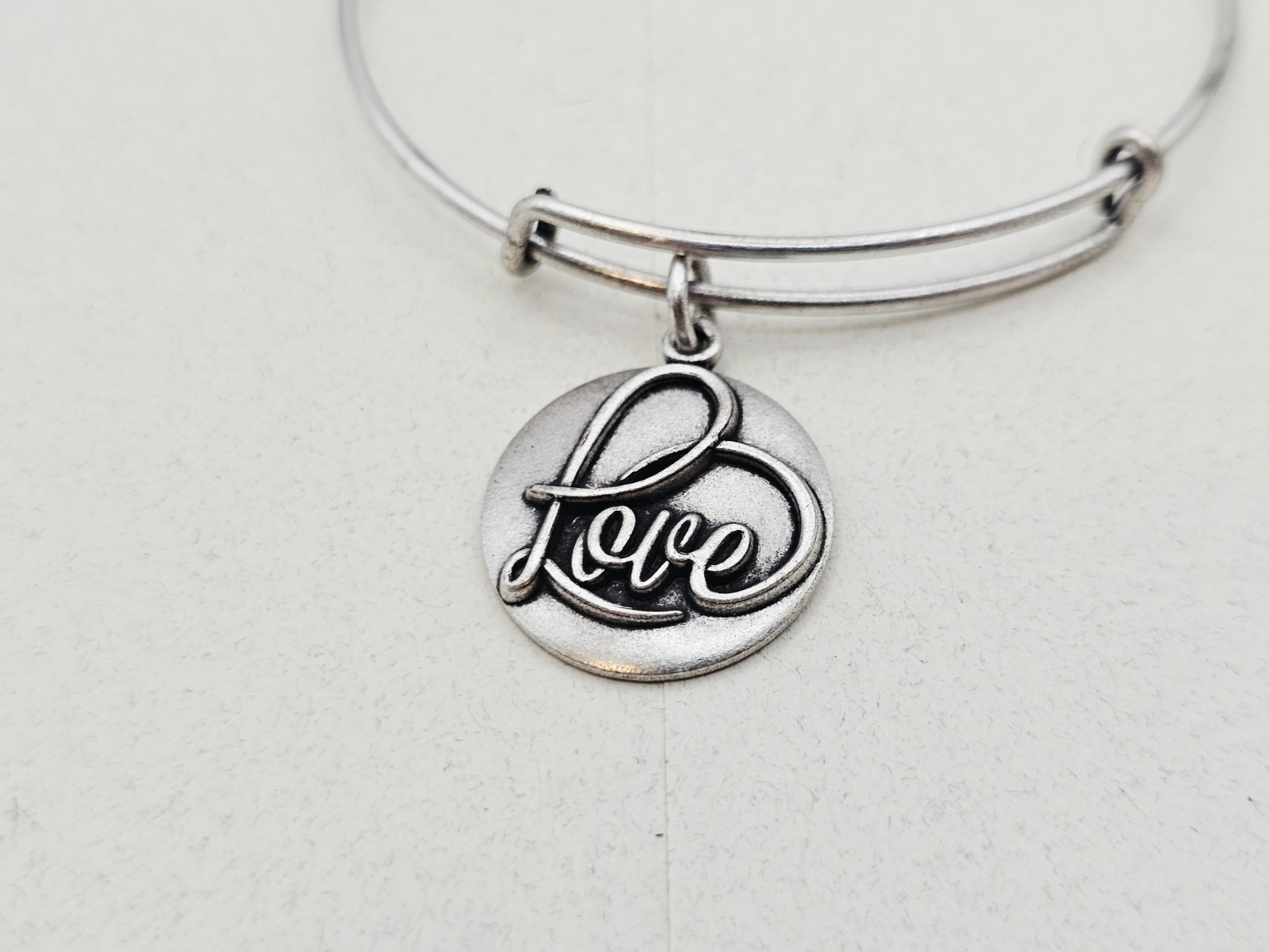 Alex & Ani “Love” & Affection Joy Bracelet Silver Bangle New P-tag