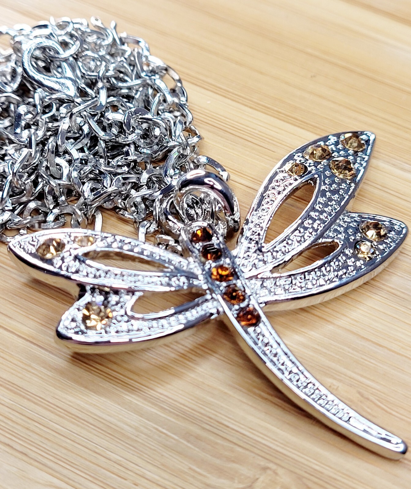 DRAGONFLY Pendant Vintage NECKLACE with Gift Bag, BRAND NEW !
