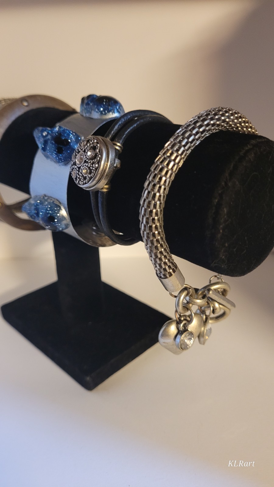 mixed metal, skulls silver acient wood bracelets bangles one size for all