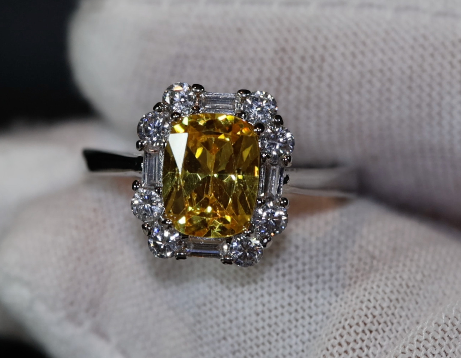 Yellow Oval Diamond Ring | Yellow Diamond Ring | Womens Yellow Diamond Ring