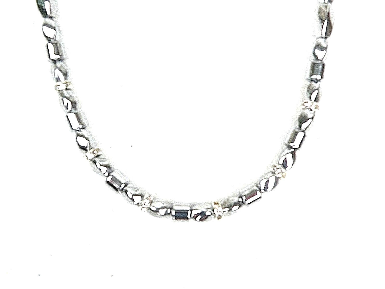 Men’s Women’s 100% Silver Magnetic Hematite Bracelet Anklet Necklace 1 Row