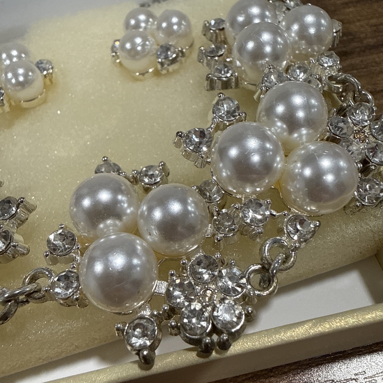 Charter Club Pearl Box Necklace vintage wedding jewelry set
