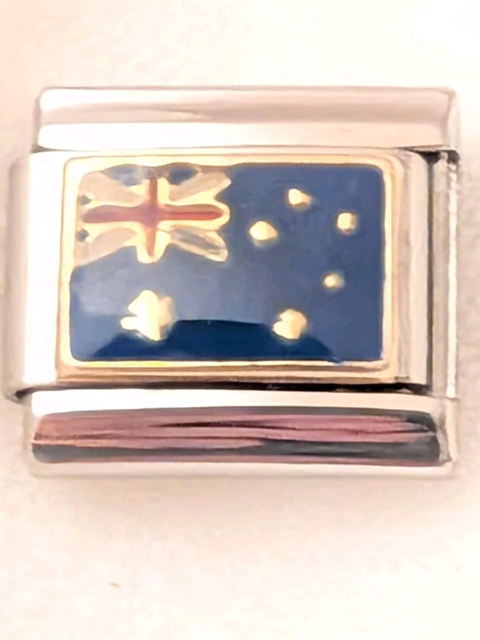 Authentic UD Unodomani Australia Australian Flag Italian Charm 9mm Link B127
