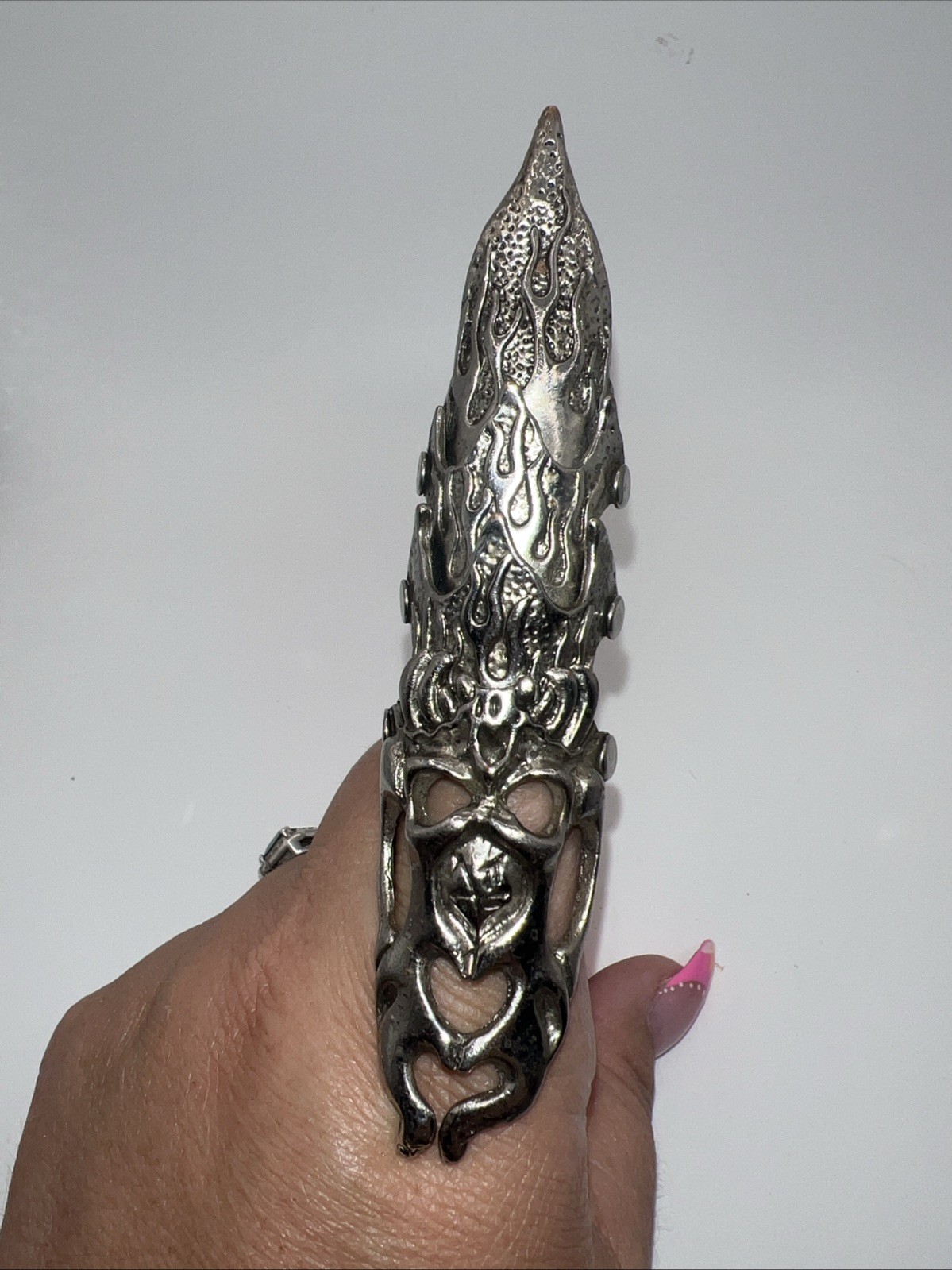Gothic-style full finger ring Articulated Size 9