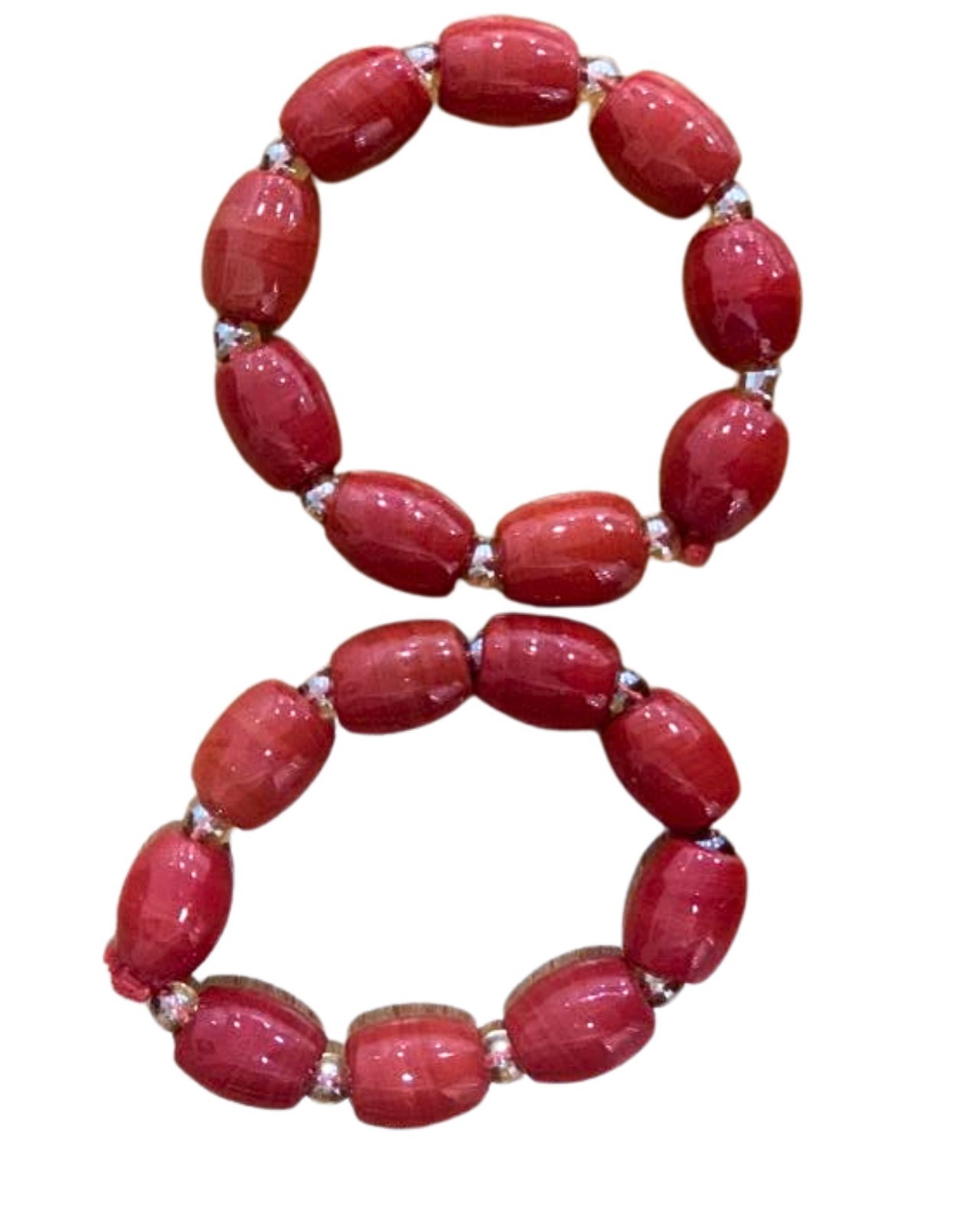 African Coral Bead Bracelet – Handmade Bridal, Wedding, Festival Jewelry Gift