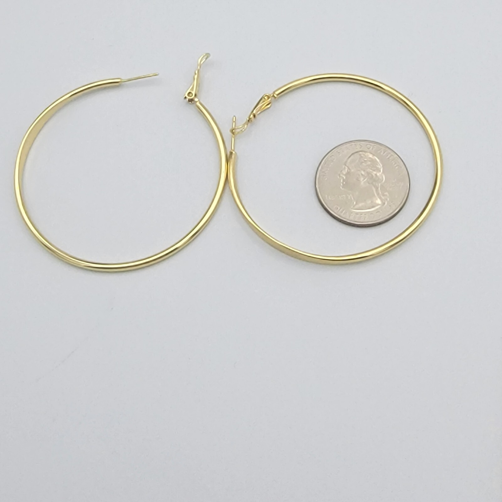 Women’s Jewelry 14k Gold Plated Fashion Hoop Earrings. Coquetas Oro Laminado