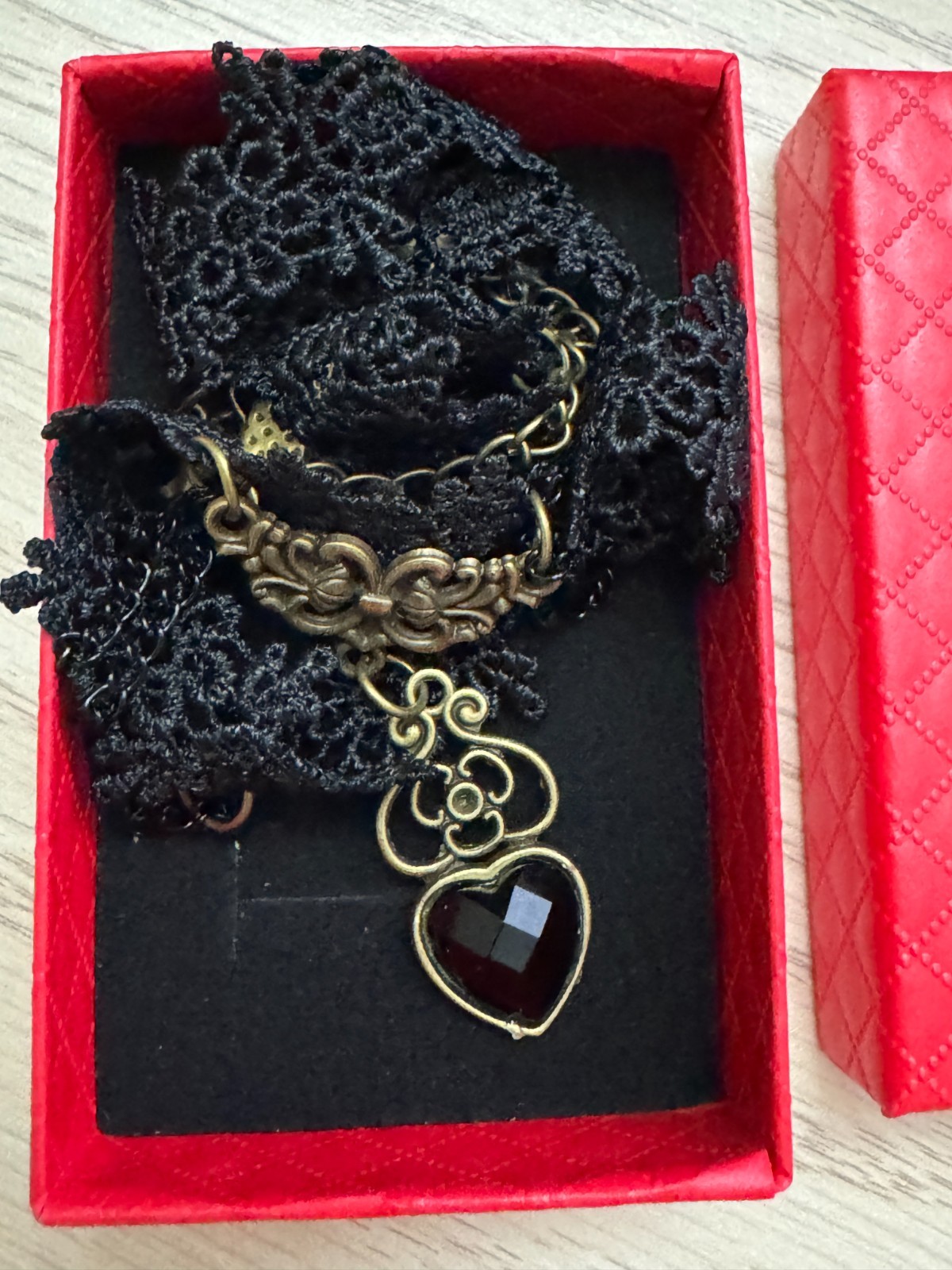 Victorian Gothic Black Lace Choker Necklace