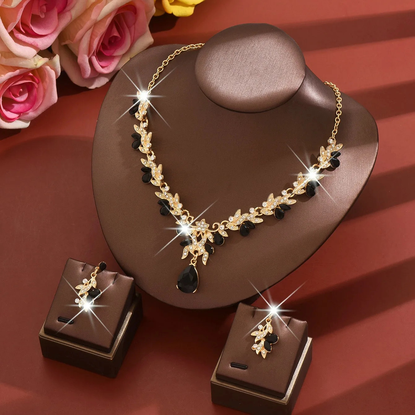 3pcs New Fashion Necklace Sets for Women Waterdrop Collar Choker Necklace