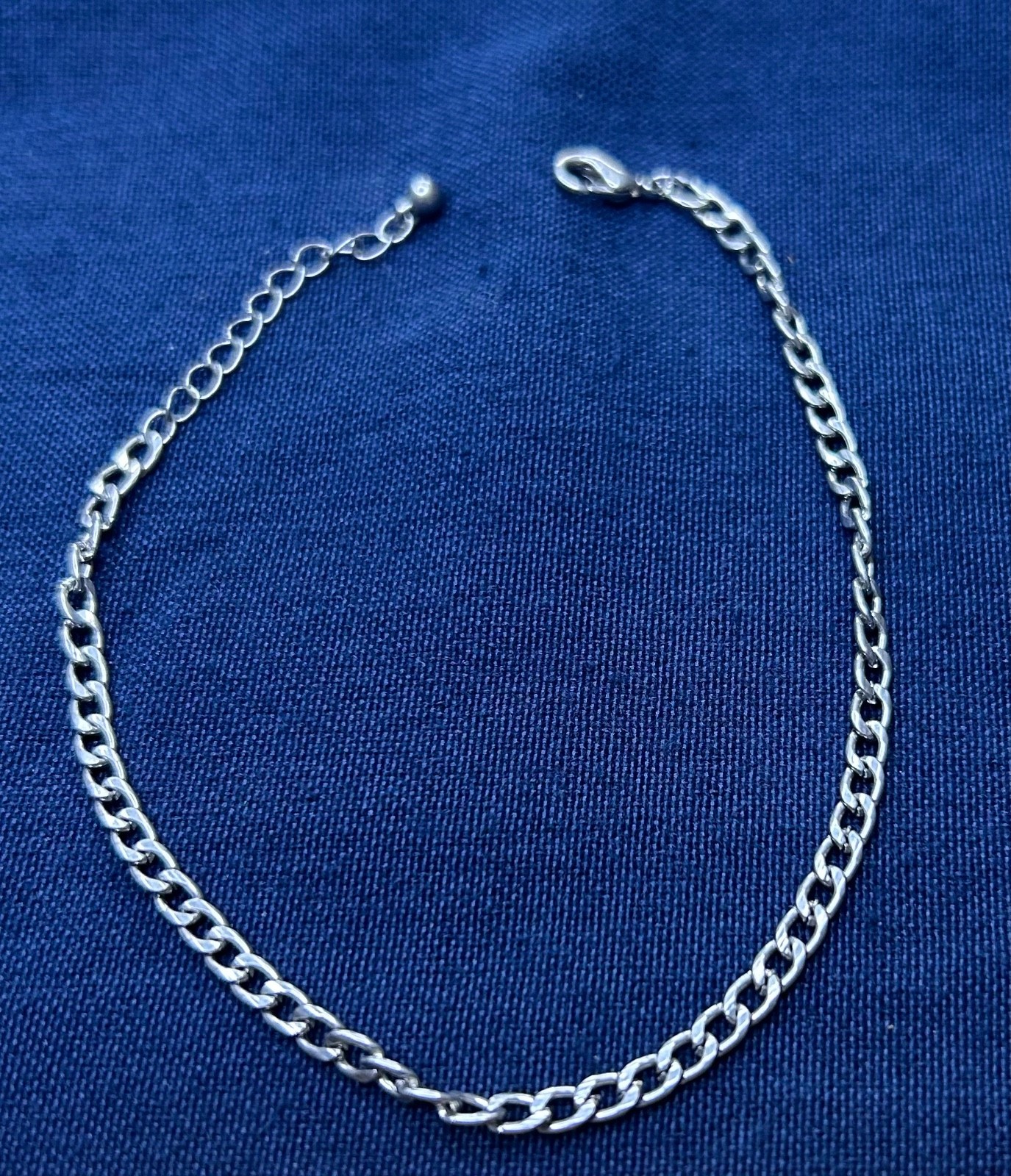 Ankle Chain Silver-Toned 10 Inches