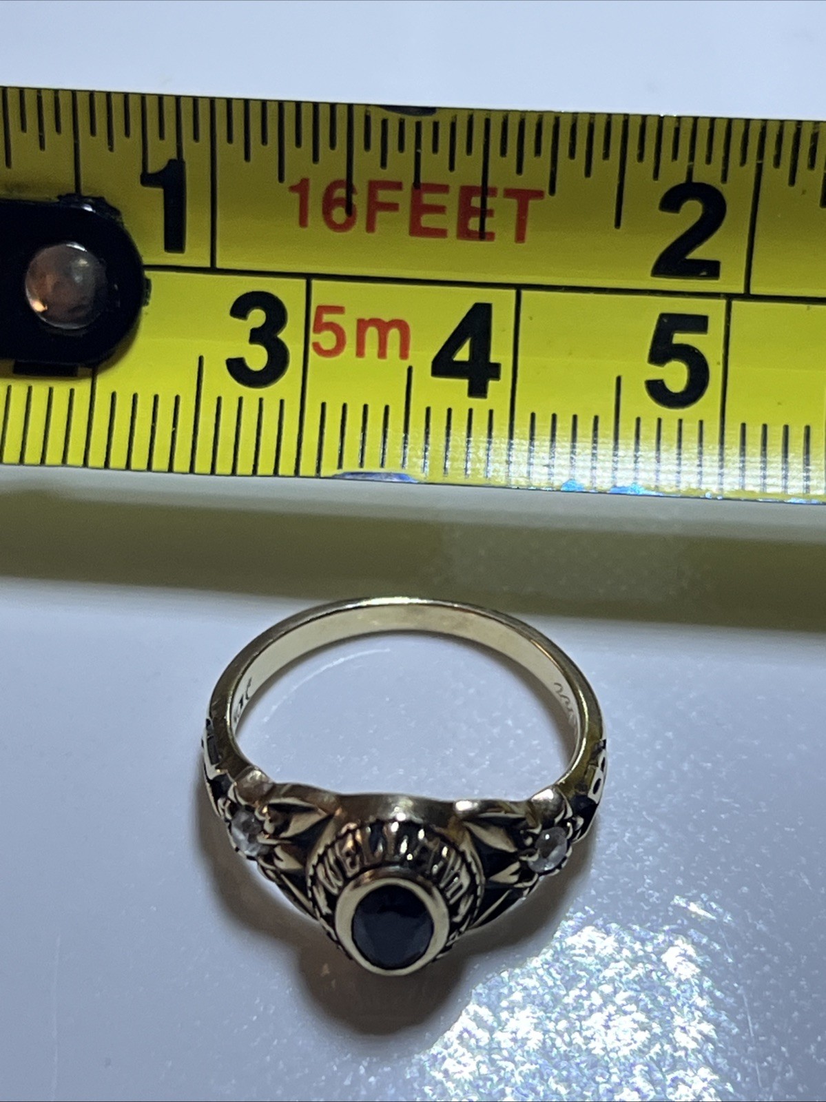 Oval Birthstone High School Class Ring Graduation Size 5 Stamped 10k(See Photos)