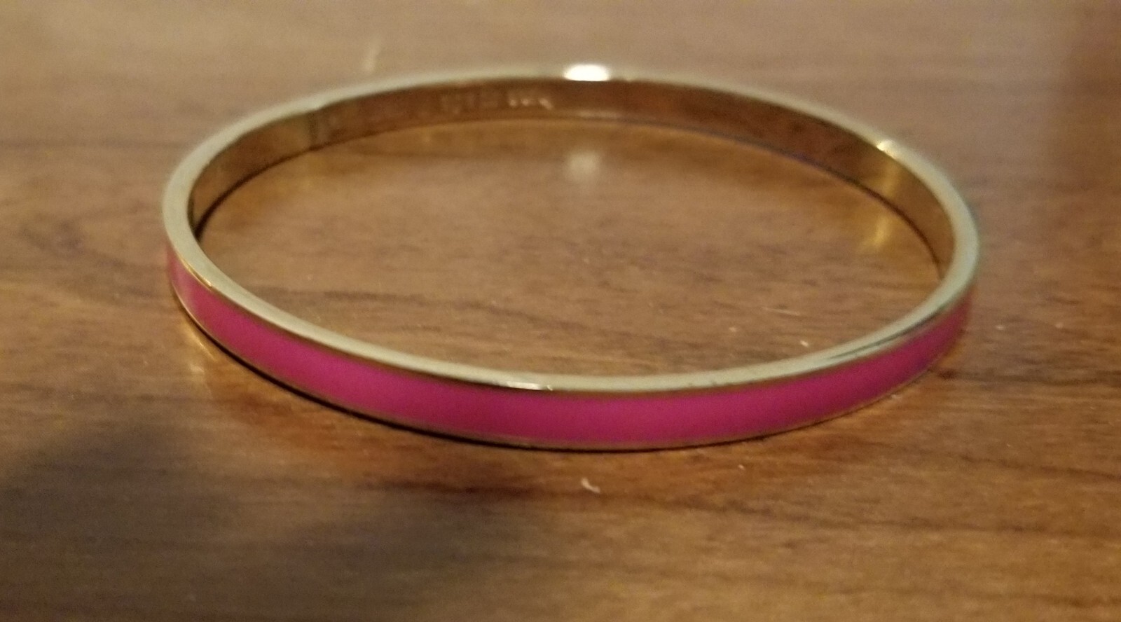 Kate Spade NY-Hot to Trot Sleeve Bracelet-Pink Enamel on 12k gold-plated metal